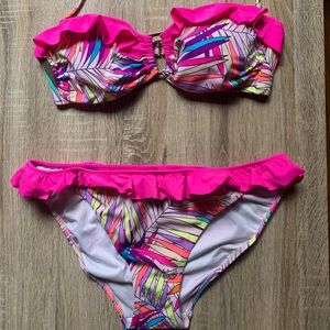 NBW Victoria’s Secret Neon Tropical Bandeau Bikini